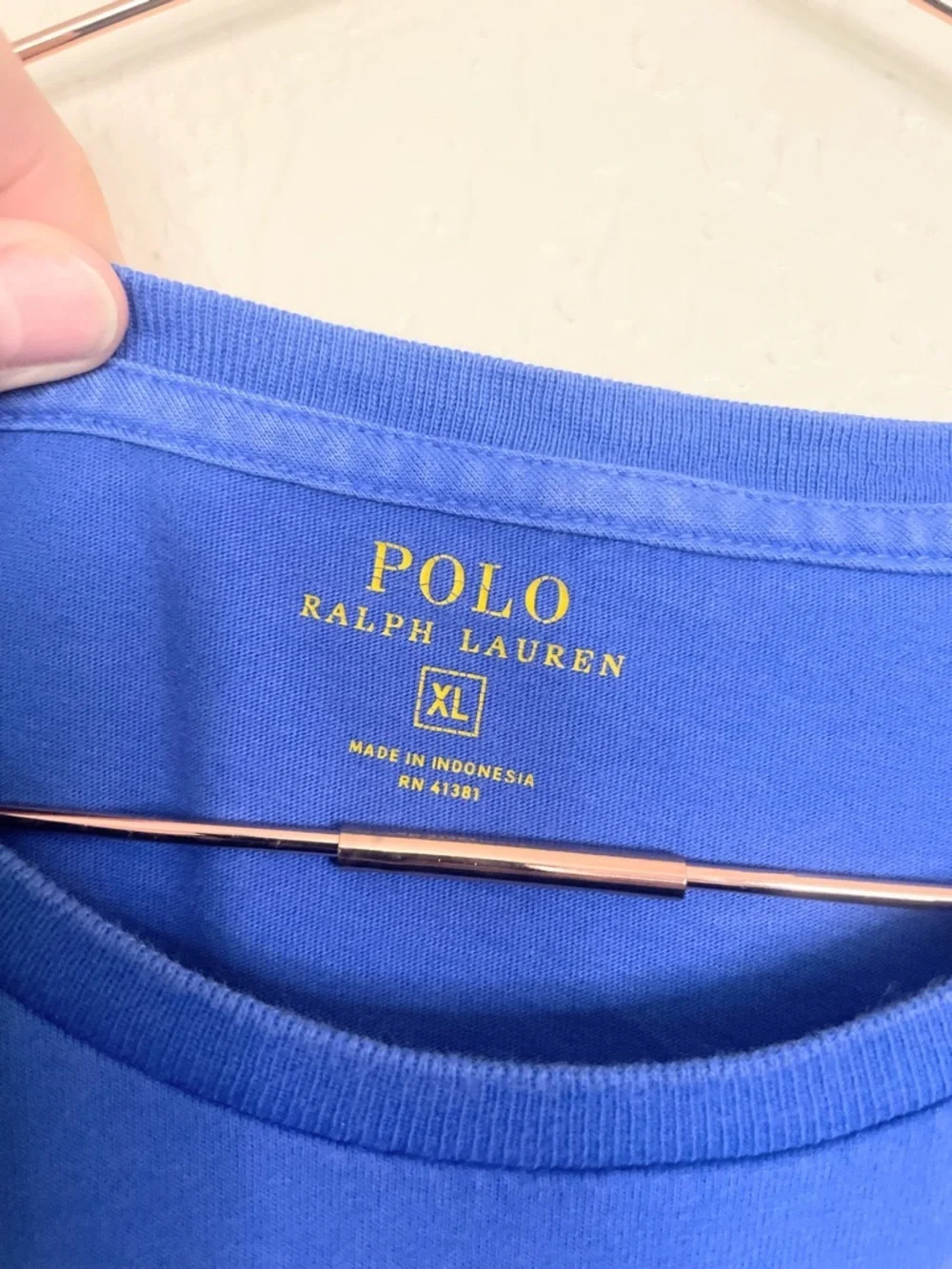 Polo Ralph Lauren Blue Tee XL Boxy Fit Minimal Streetwear